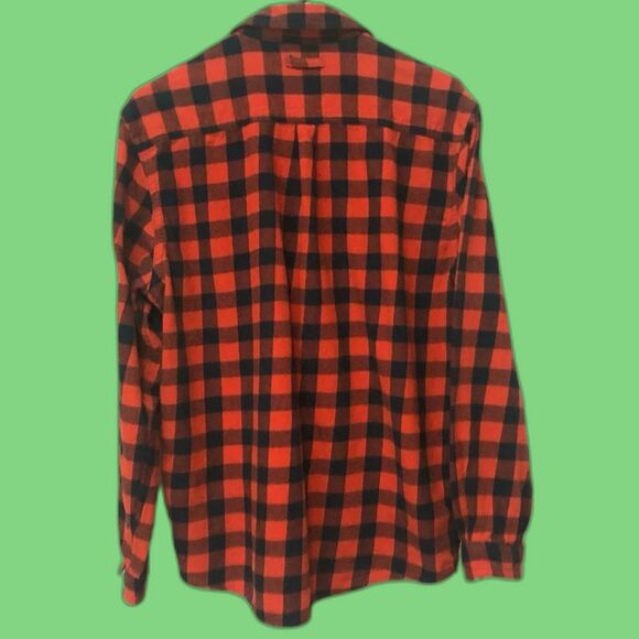 Boston Trader Men's XL Red Plaid Flannel Long Sleeve Shirt Casual - Picture 2 of 6